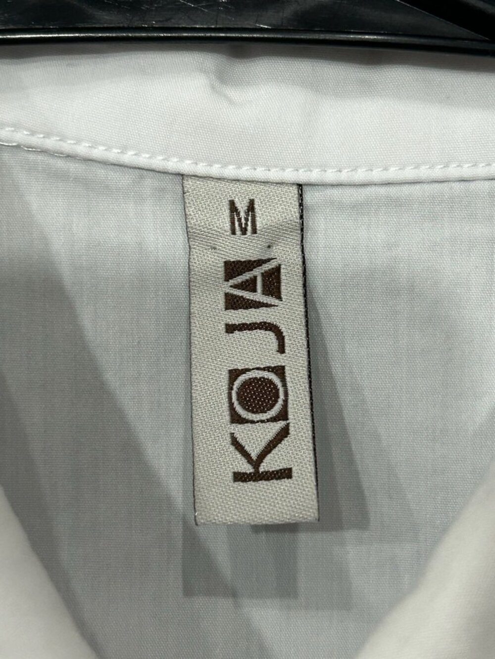 Koja Medium White Long Sleeve Tuxedo Button Down Bodysuit Pintuck Retro - Picture 6 of 12